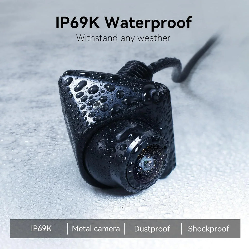 eRapta Backup Camera 360°Rotatable Night Vision Waterproof  Rear/Front/Side View Camera for Pickup Truck Car  Minivan and Sedans