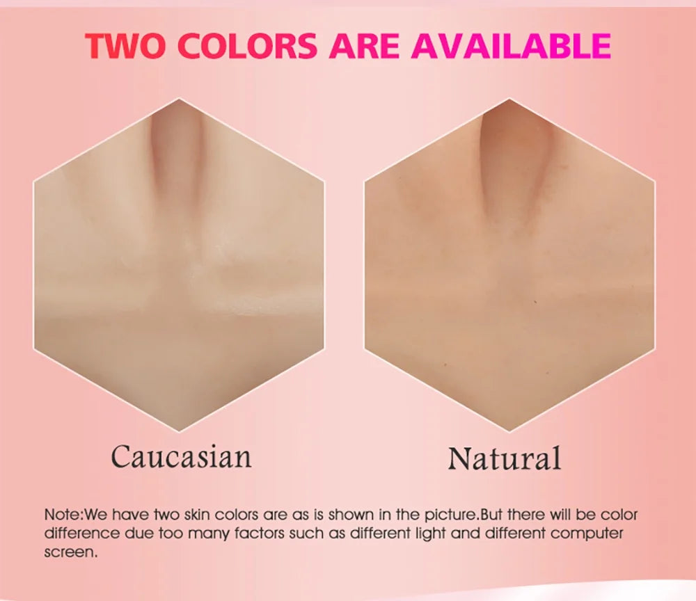 Realistic Human Skin Silicone Female Face Mask Crossdresser Cosplay