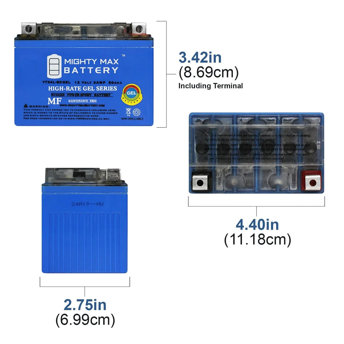 YTX4L-  Replacement Battery for Sea-Doo  1997