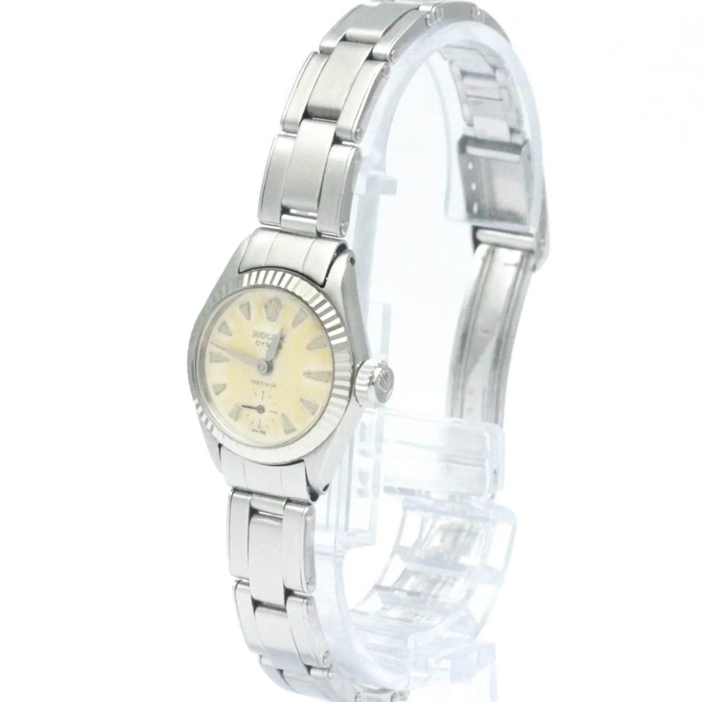 Pre-Owned Vintage  Precision Stainless Steel Hand-Winding Mens Watch 6525 BF565424 (Fair)