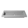 brand ABCO40TR 40" Solid Concrete Gray Matte Trough Sink for the Bathroom