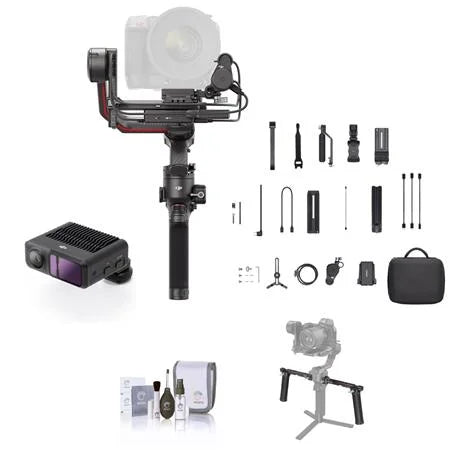 3 Pro Combo Gimbal Stabilizer Bundle with Ronin LiDAR Range Finder, Dual Handgrip, Cleaning Kit
