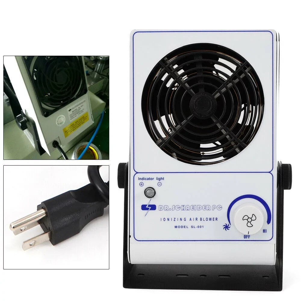 110V Ionizing Air Blower Ion Fan Discharge Static Eliminator Anti-Static Ionizer