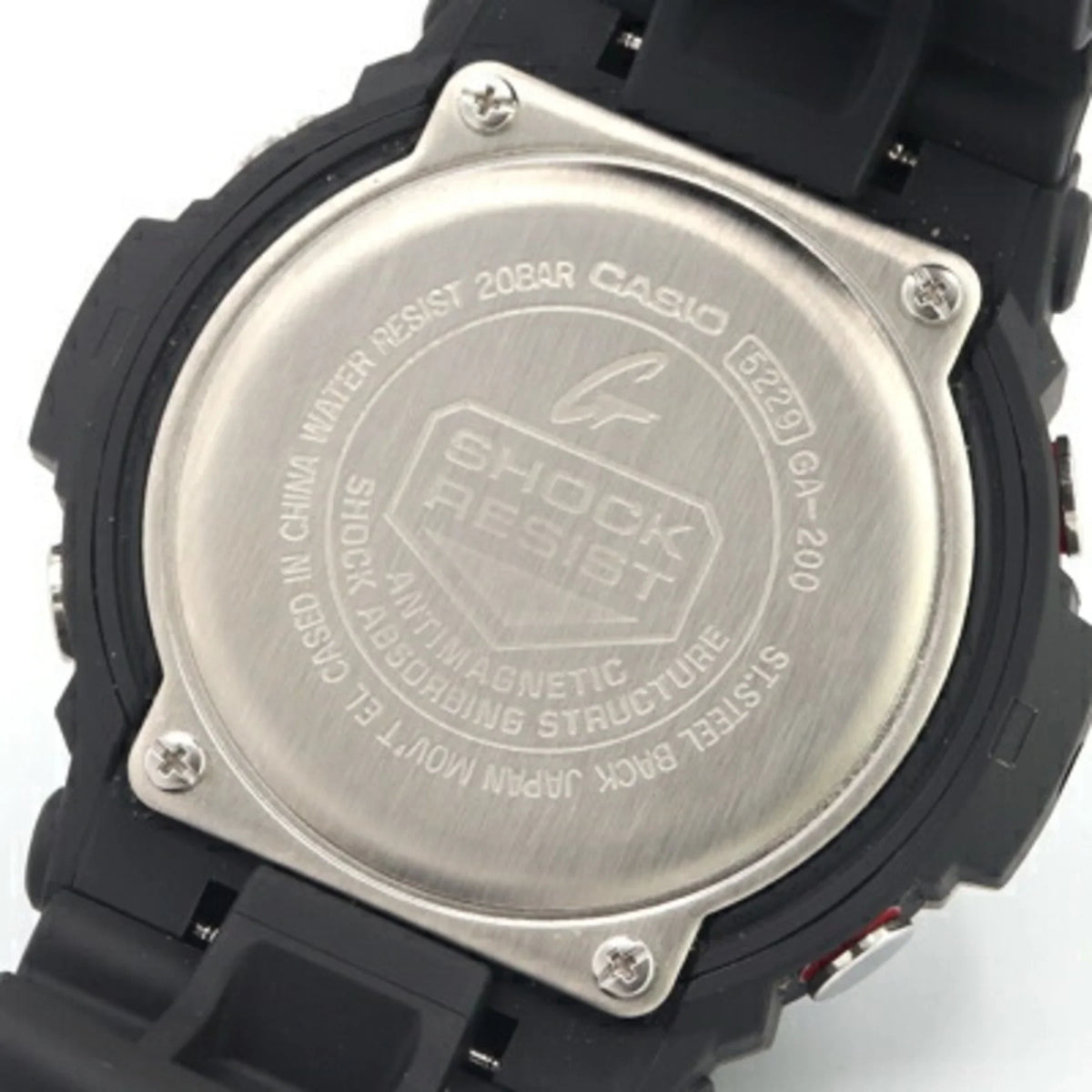 Pre-Owned Casio Men's Watch G-Shock -200 Black Dial Resin Stainless Steel Quartz Digital Analog Rubber  G-  (Like New)