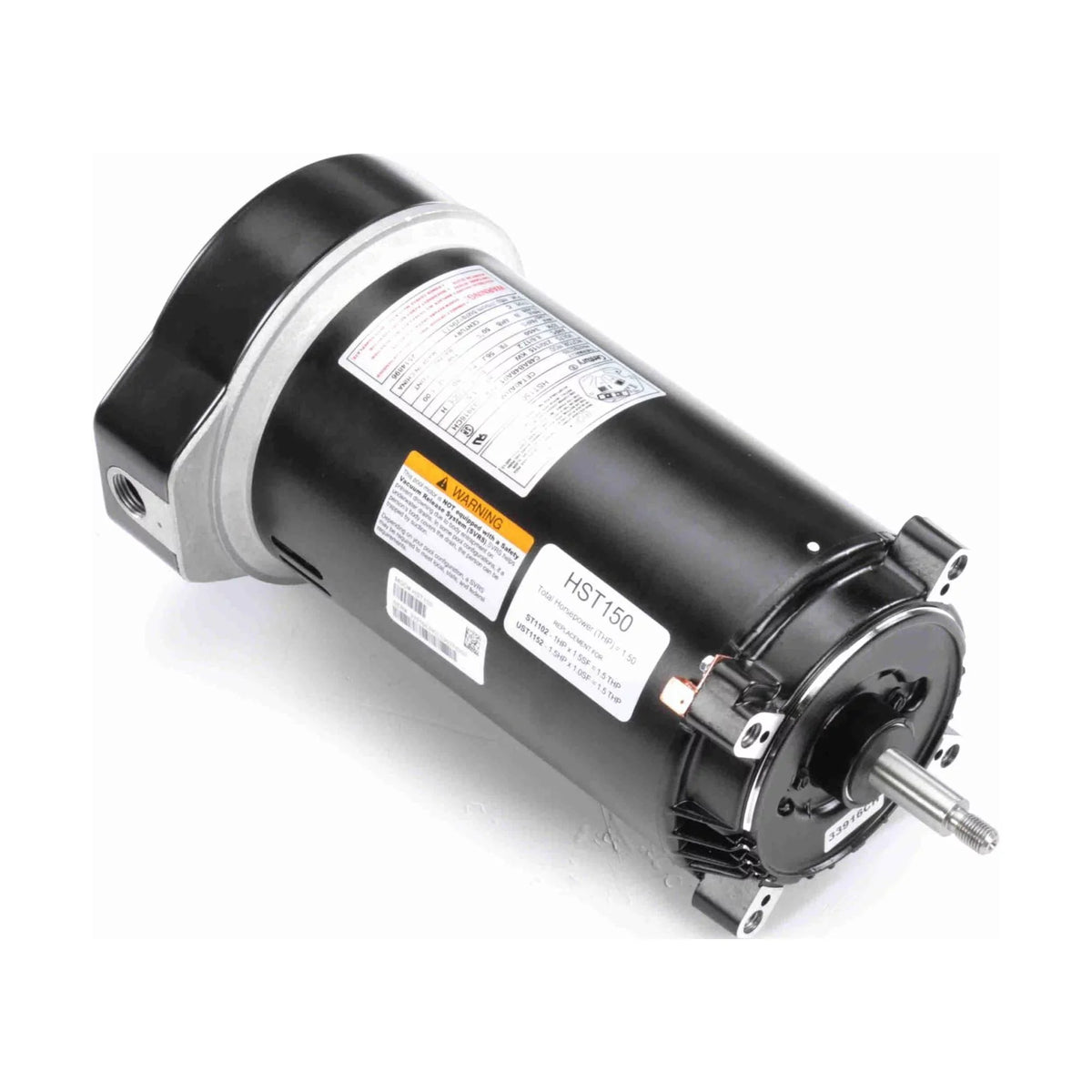 The Pool Supply Shop 1.5  Round Threaded Shaft Horizontal Pool Pump Motor