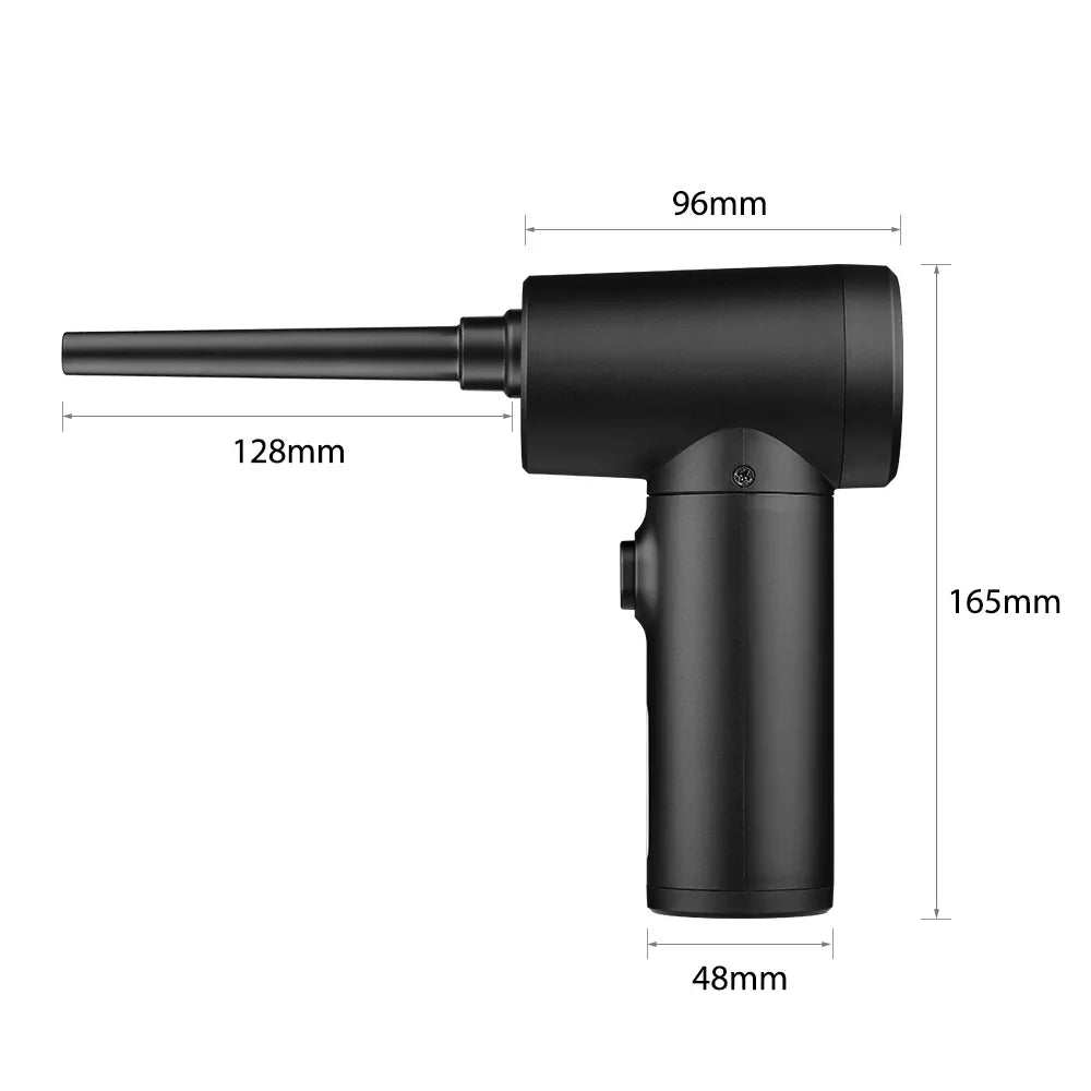 Multifunctional Cordless Electric Air Duster & Air Pump 2-In-1 Dust Blowing Device With Led Light Powerful 50000Rpm 100W Rechargeable Dust Blower Air Pump For Inflatable Dust Remover Dust Cl