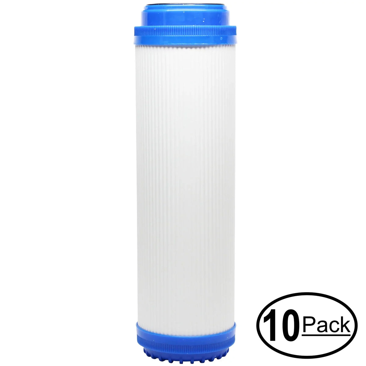 10-Pack Replacement for iSpring RCS5T Granular Activated Carbon Filter - Universal 10-inch Cartridge for iSpring Commercial Reverse Osmosis System - Denali Pure Brand