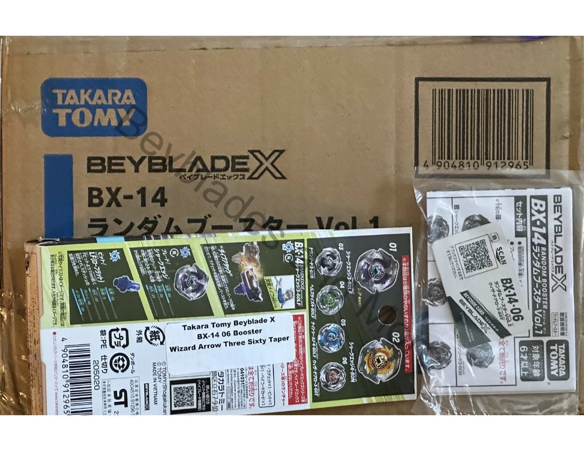 Takara Tomy Beyblade X -14 06 Booster Wizard Arrow Three Sixty Taper
