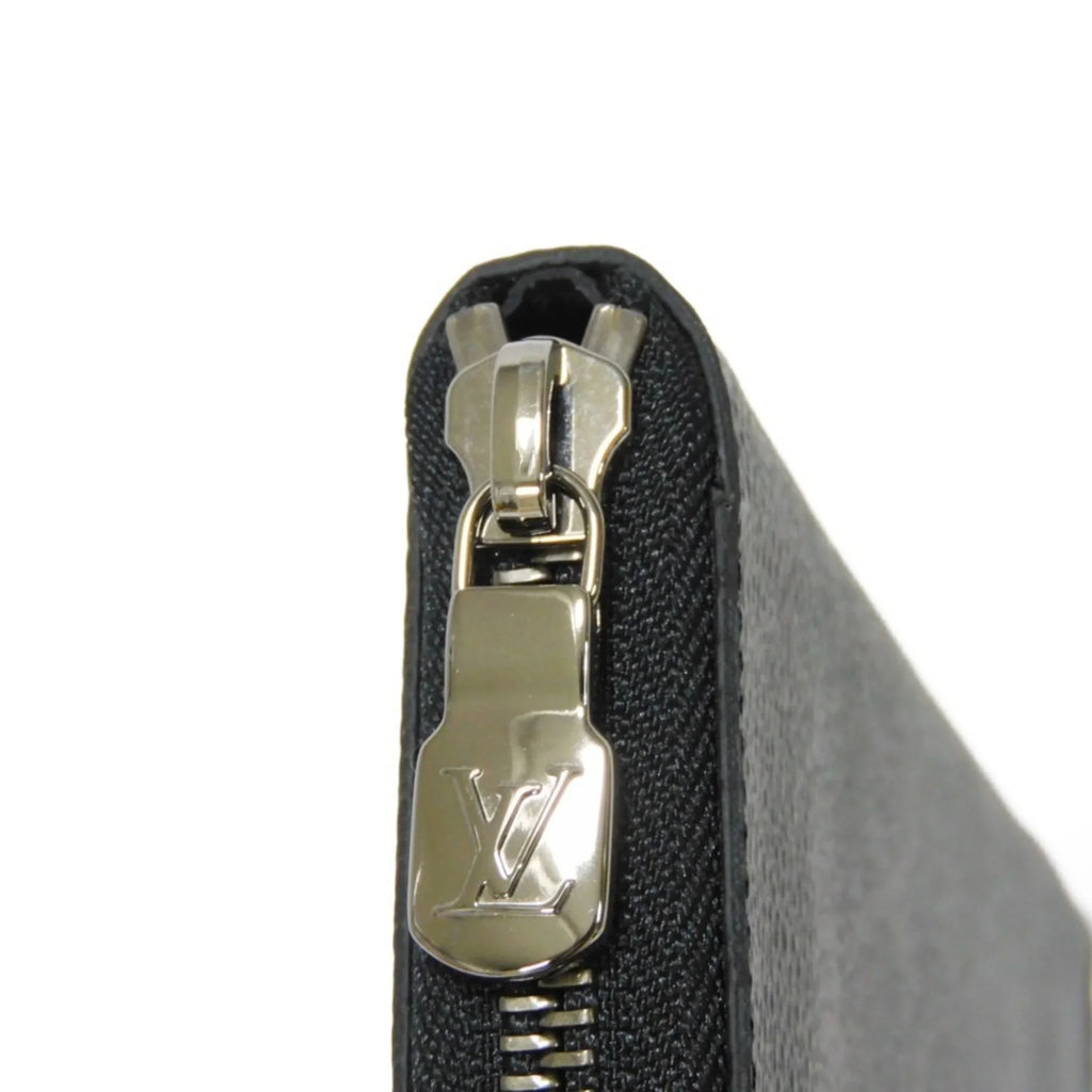 Pre-Owned   Long Wallet Zippy Vertical  Logo Round Zipper Monogram Eclipse Noir M62295 Men's Billfold (Good)