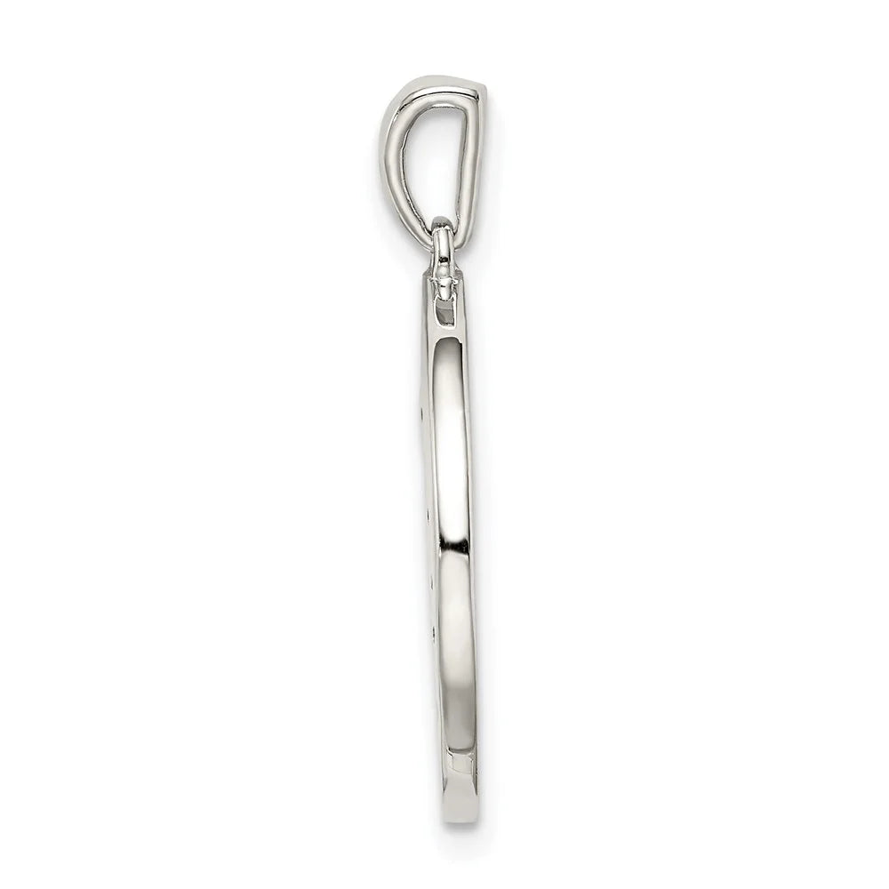 Sterling Silver Rhodium-plated &  Aries Zodiac Pendant QQC9730