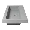 brand ABCO40TR 40" Solid Concrete Gray Matte Trough Sink for the Bathroom
