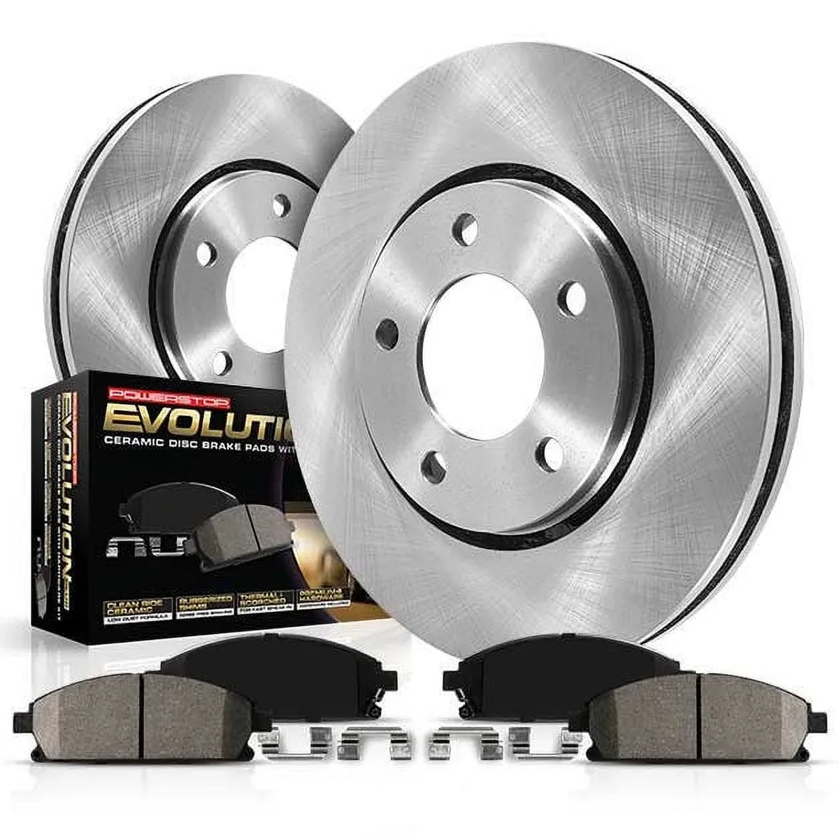 Power Stop Rear Stock Replacement Brake Pad and Rotor Kit KOE7742 Fits 2018 Mazda -9