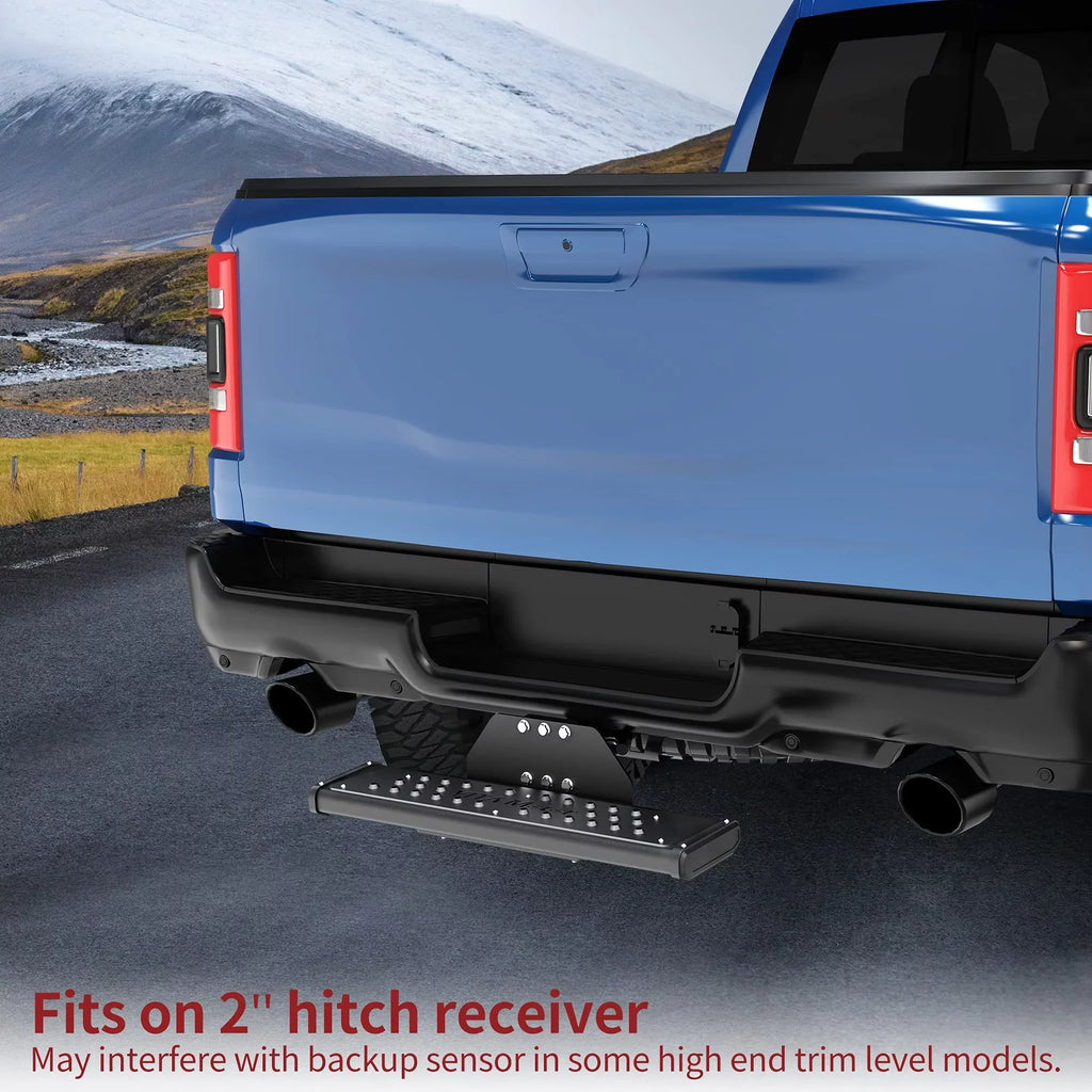 Ledkingdomus Running Board Rear Bumper Trailer Towing Hitch Step Bar Guard for 2" Receiver 27" W X 6.5" Fits select: 2015   350 /350 F-, 2013-2016