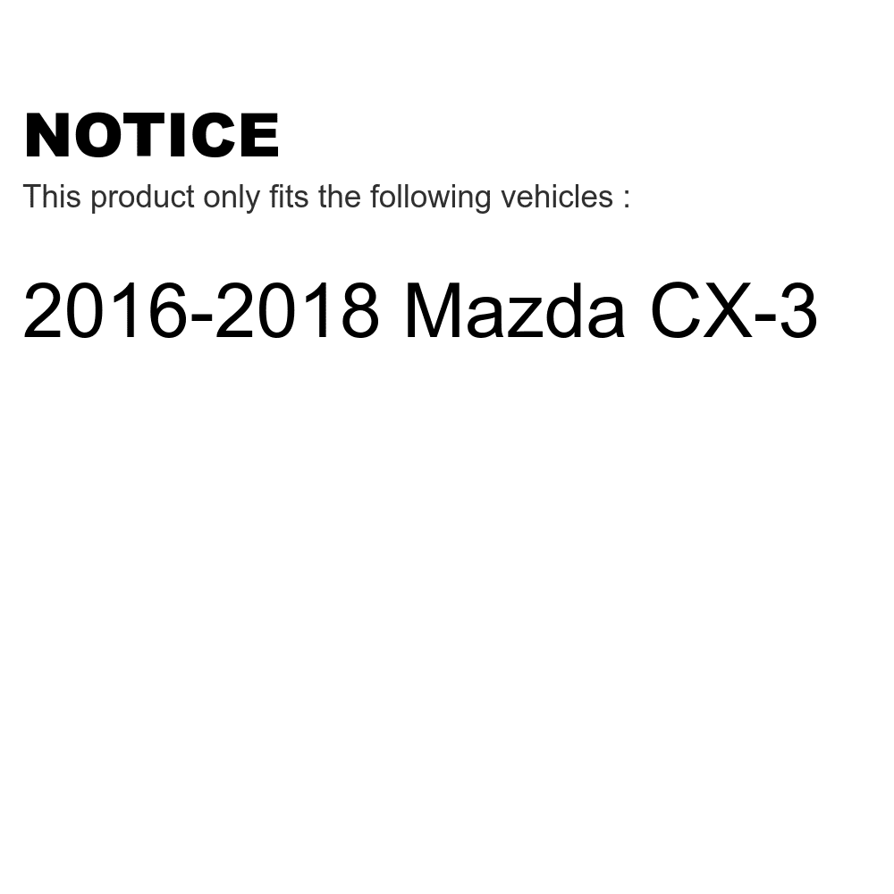 Rear Coated Disc Brake Rotors Pair For 2016-2018 Mazda -3 -100671