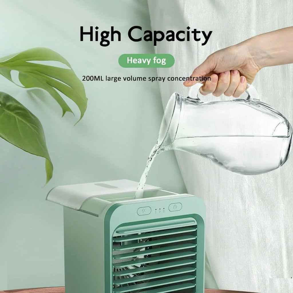 Mini air conditioner cooling artifact desktop refrigeration spray  small fan student office cooler fan