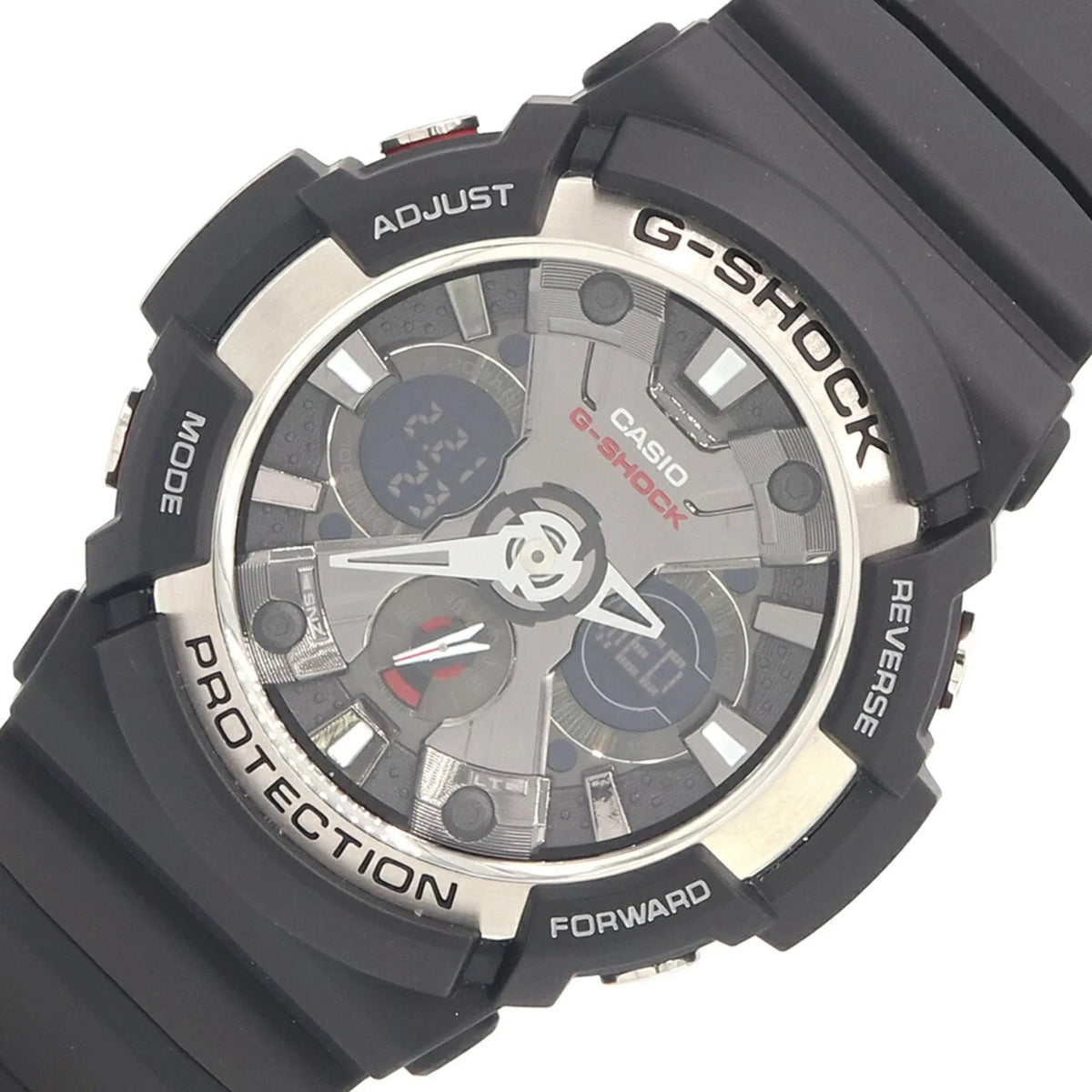 Pre-Owned Casio Men's Watch G-Shock -200 Black Dial Resin Stainless Steel Quartz Digital Analog Rubber  G-  (Like New)