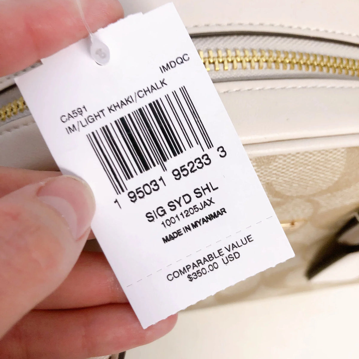 Coach CA591 Sydney Satchel In Signature Canvas