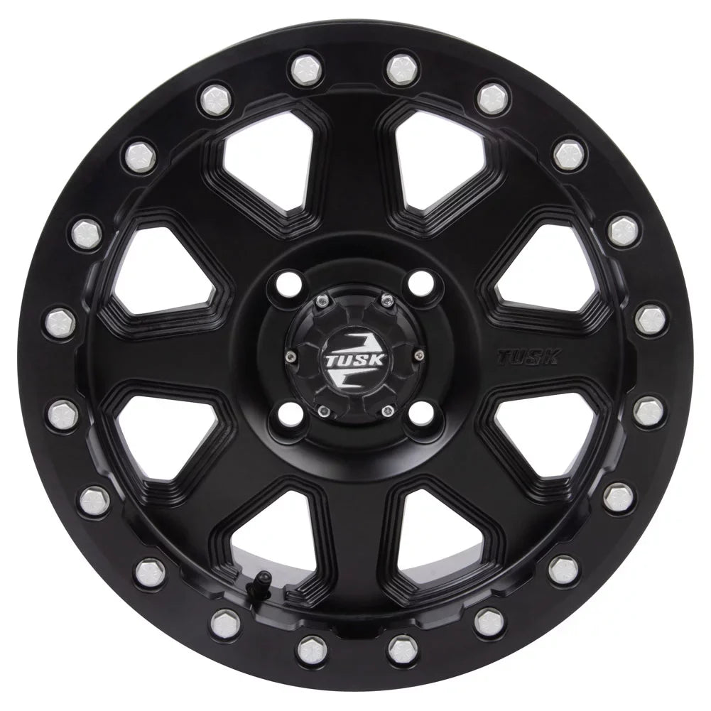 4/110 Tusk Uinta Beadlock Wheel 14x7 5.0 + 2.0 Matte Black For Yamaha Viking   Ranch Edition 2022