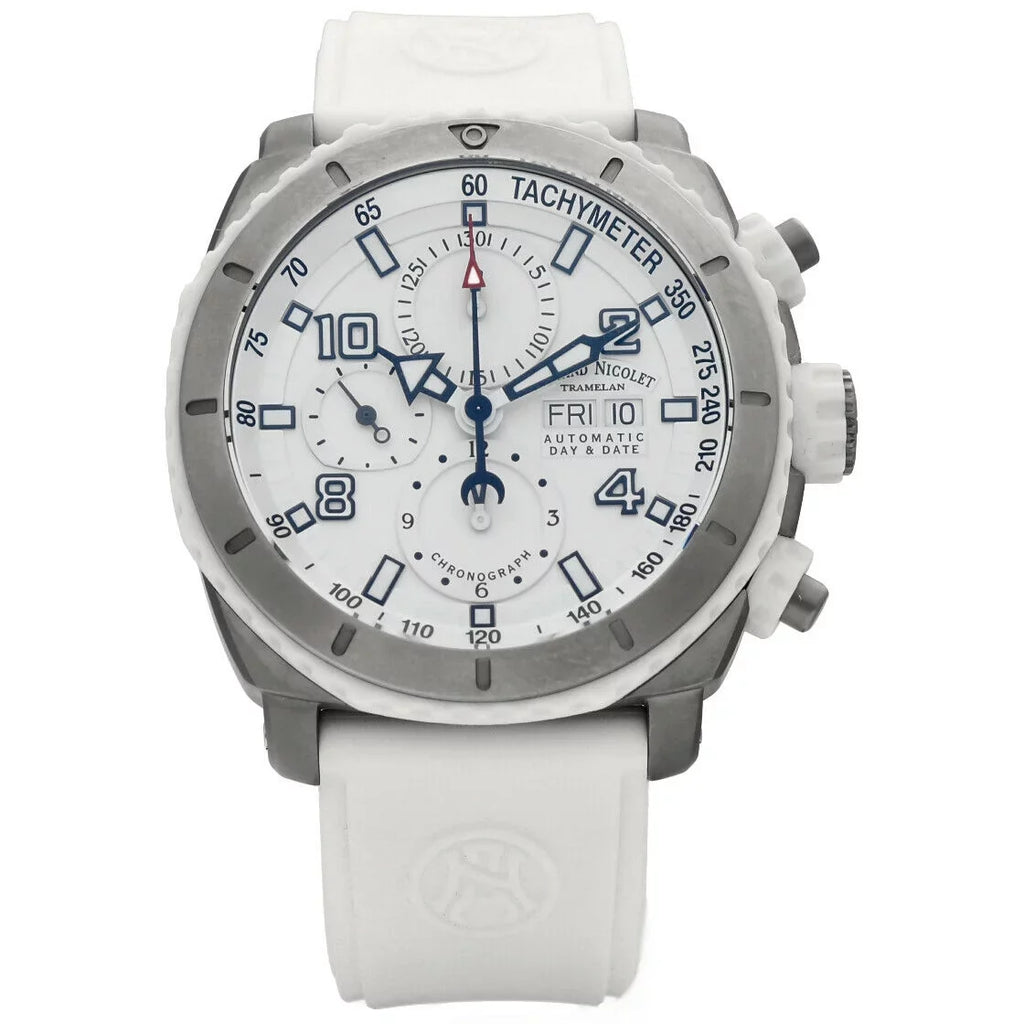 Armand Nicolet T616B--9610B Stainless Steel Ivory Rubber Automatic Men's Watch