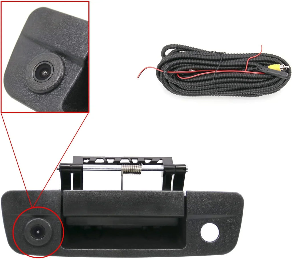 Tailgate Handle Backup Camera Rear View Compatible with 2009-2017 Dodge Ram 1500 2500 3500（ Connector）