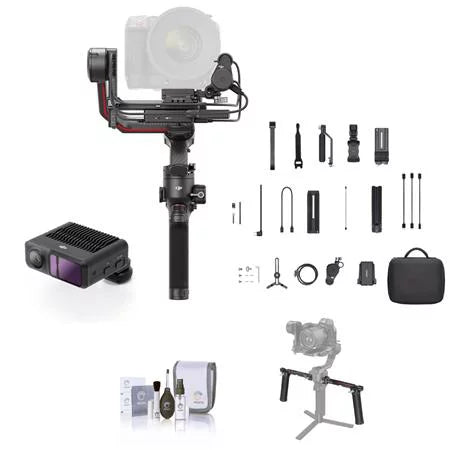 3 Pro Combo Gimbal Stabilizer Bundle with Ronin LiDAR Range Finder, Dual Handgrip, Cleaning Kit