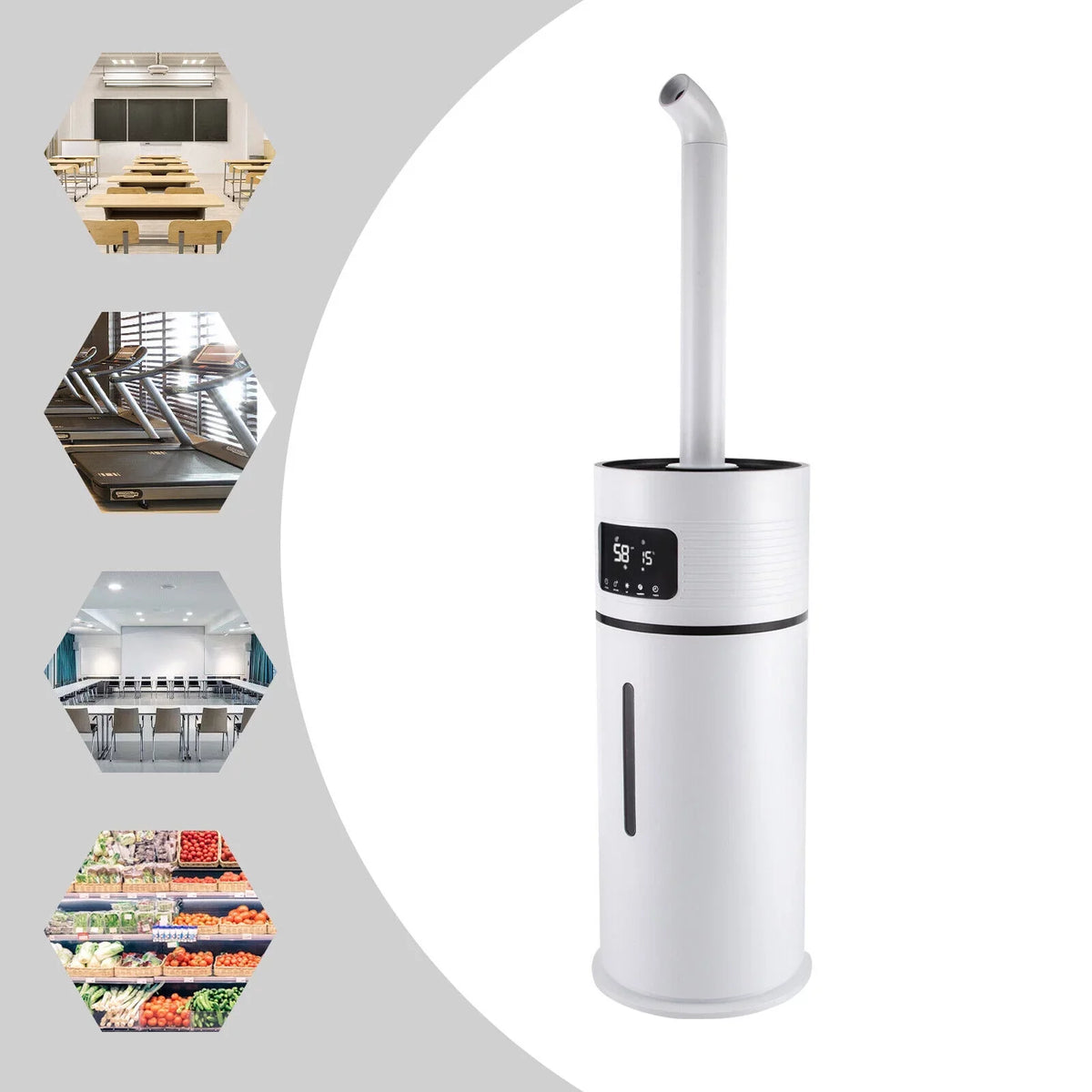 4 Gal Commercial Large Humidifiers Style Industrial 360° Humidifier Whole-House