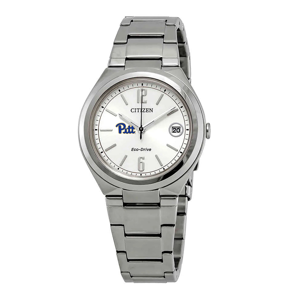 Women's  Silver Pitt Panthers Eco-Drive Stainless Steel Watch