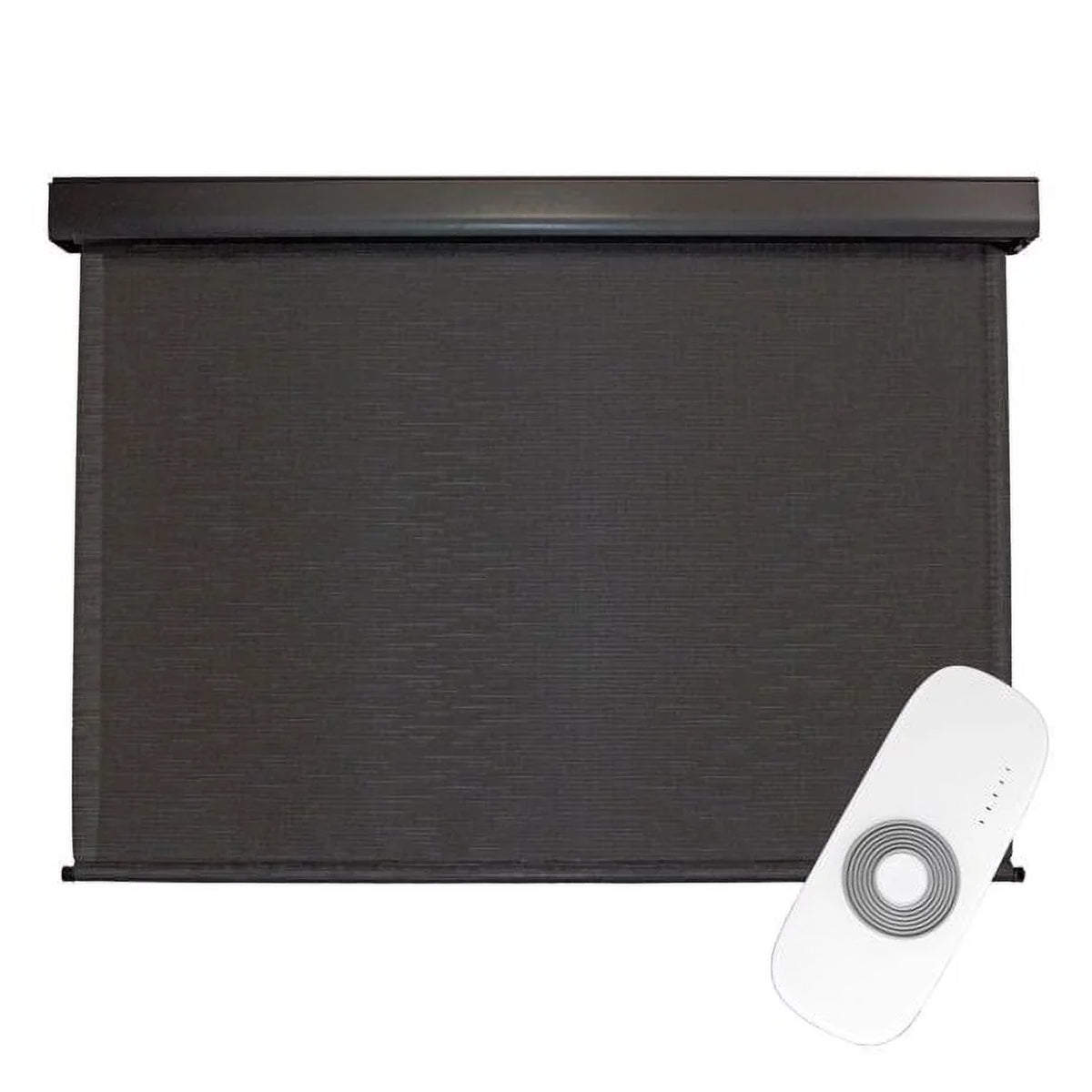 Keystone Fabrics Motorized  Outdoor Patio Sun Shade 10ft Wide (Dark Brown)