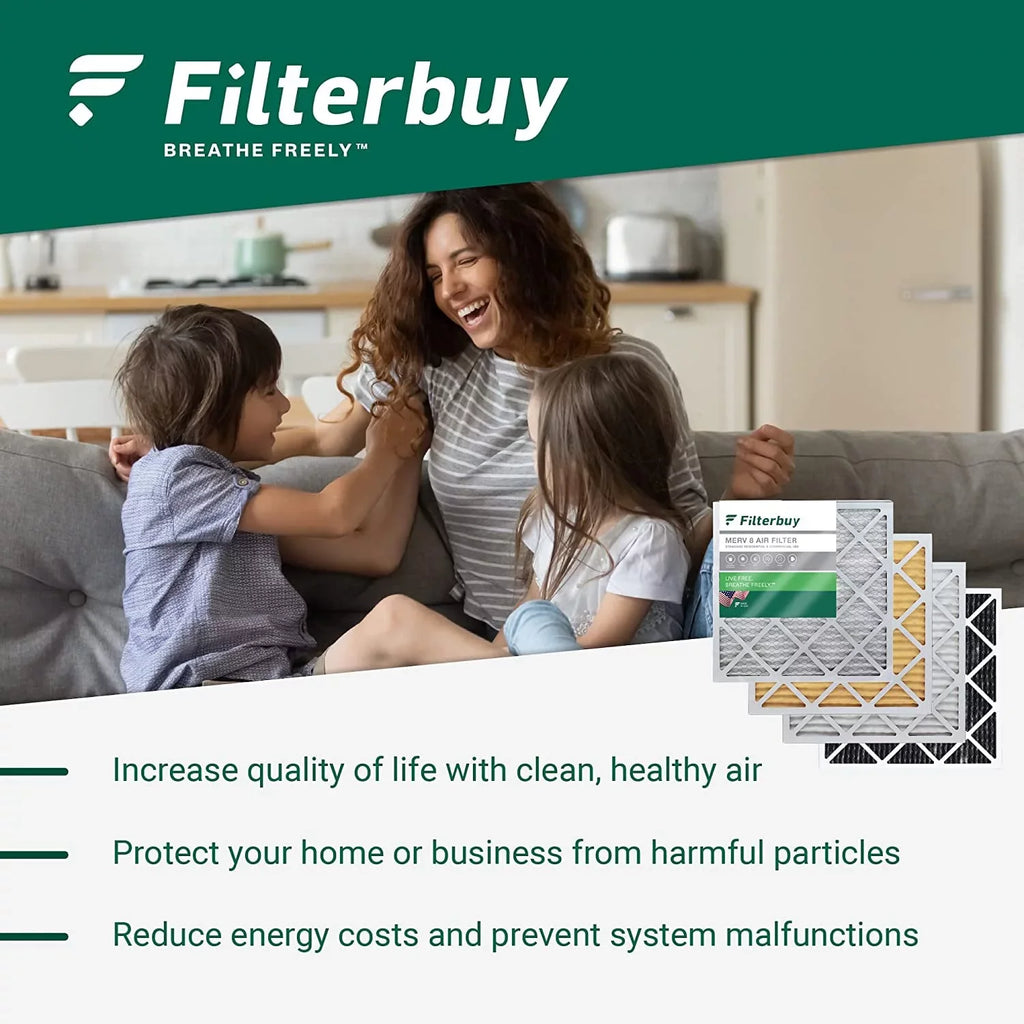 Filterbuy 24x24x1  11 Pleated   Furnace Air Filters (4-Pack)