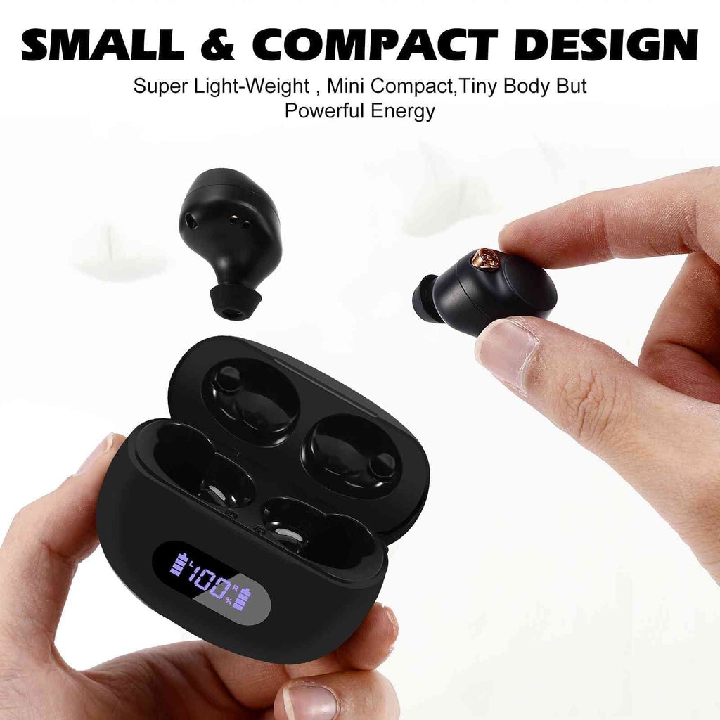 UrbanX True Wireless Bluetooth Earbuds + Charging Case, Black, Dual Connect, IPX5 Water Resistance, Bluetooth 5.2 Connection, Balanced, Bass Boost Compatible with Lenovo Yoga Smart Tab