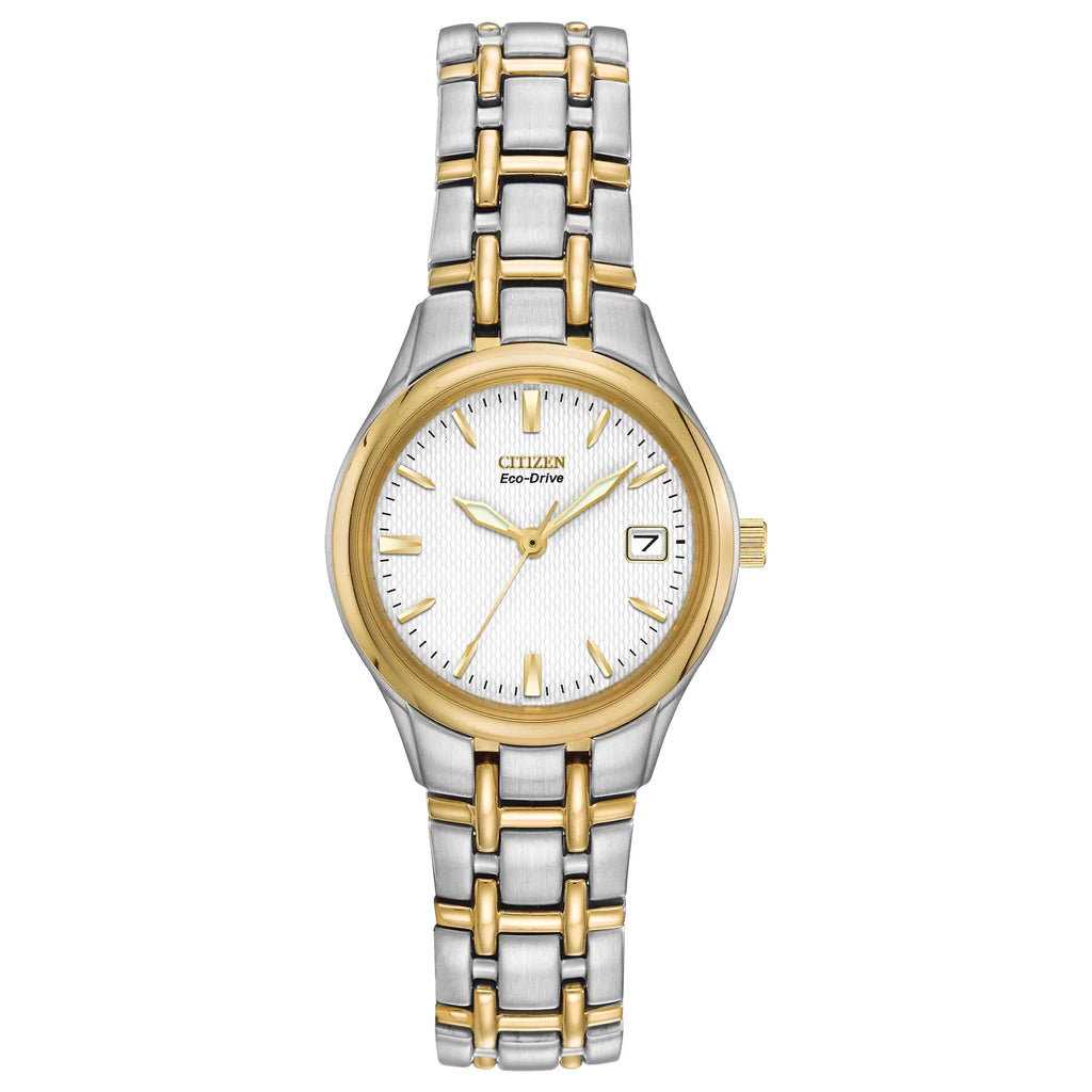 Women's EW1264-50A Gold Stainless-Steel Eco-Drive Sport Watch