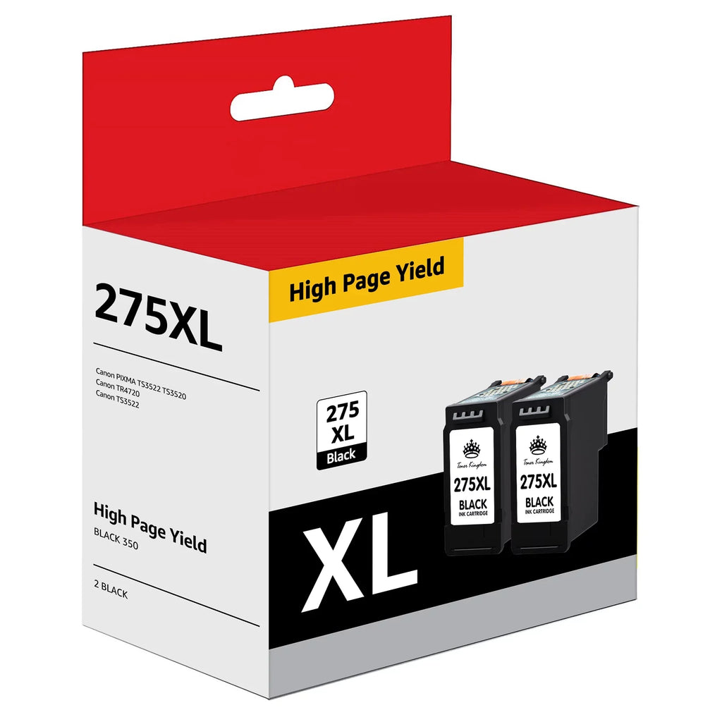 275XL Ink Cartridge 275 Black  PG275 for Canon -275XL Compatible with Canon  TS3520 TS3522 TS3500 TR4720 TR4700 Printers (2 Pack)