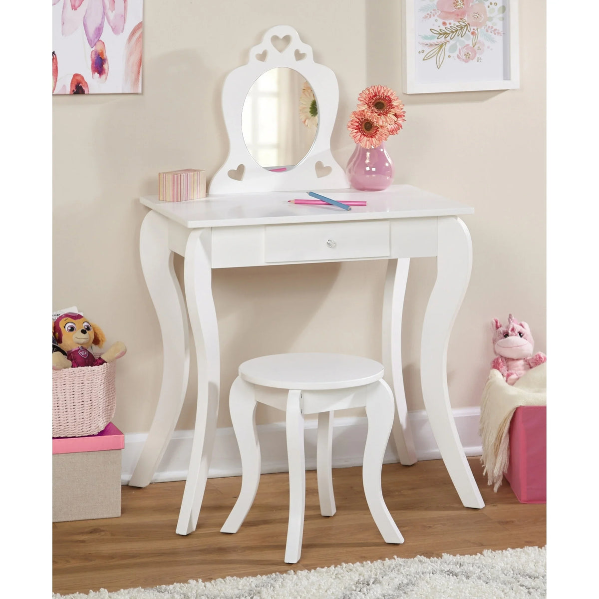 Simple Living  Alyssa Kids Vanity Set White