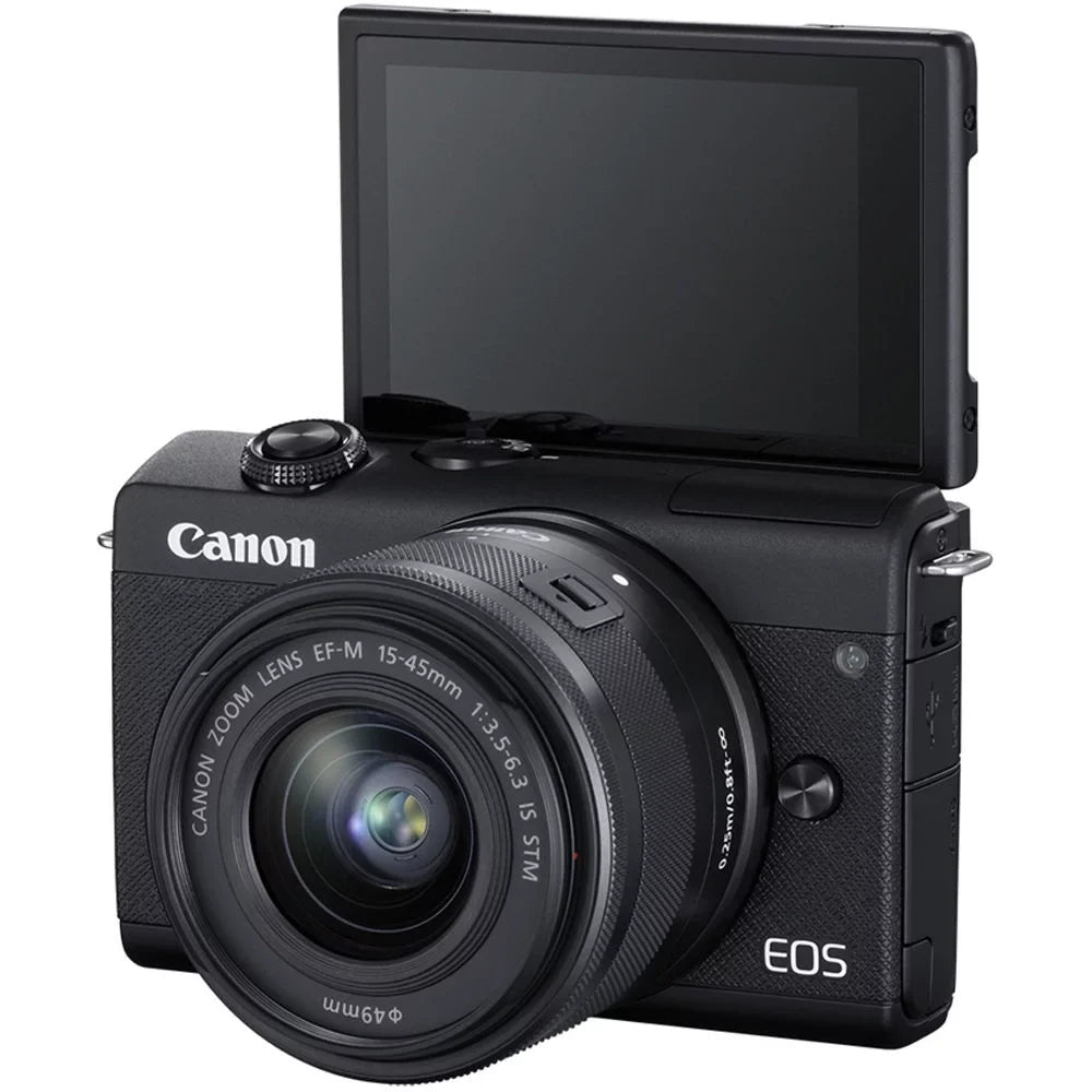 Canon  M200 Mirrorless Digital Camera with 15-45mm Lens (3699C009) + More