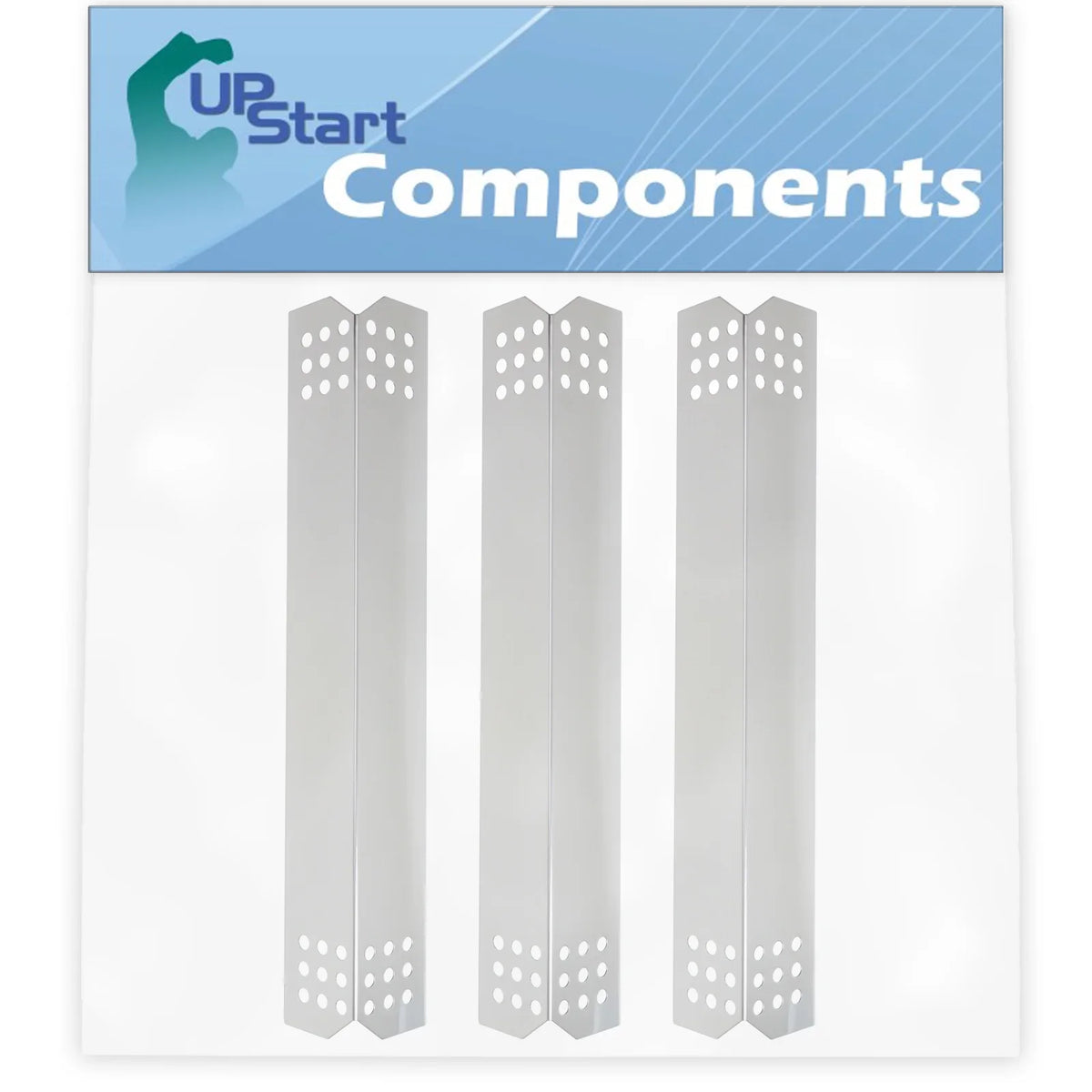 3-Pack  Grill Heat Shield Plate Tent Replacement Parts for Jenn Air 720-0720 - Old - Compatible Barbeque Stainless Steel Flame Tamer, Flavorizer Bar, Vaporizer Bar, Burner Cover 16 1/8"