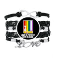 Love Is Patient Love Is Kind Bracelet Love Accessory Twisted Leather Knitting Rope Wristband