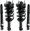 Detroit Axle - Struts Shocks for 2007-2013  Chevy Silverado Sierra 1500 [Exc. Electronic Susp.] Complete 2 Front Struts w/Coil Spring 2 Rear Shock Absorbers 2008 2009 2010 2011 2012 Replacement
