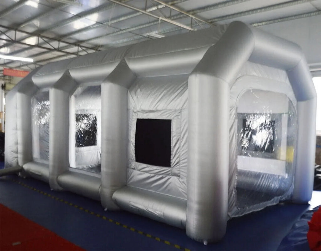 Inflatable Spray Booth 33*16*11ft Portable Car Painting Booth with 2 Blower Inflatable Spray Booth with Air Filtration System