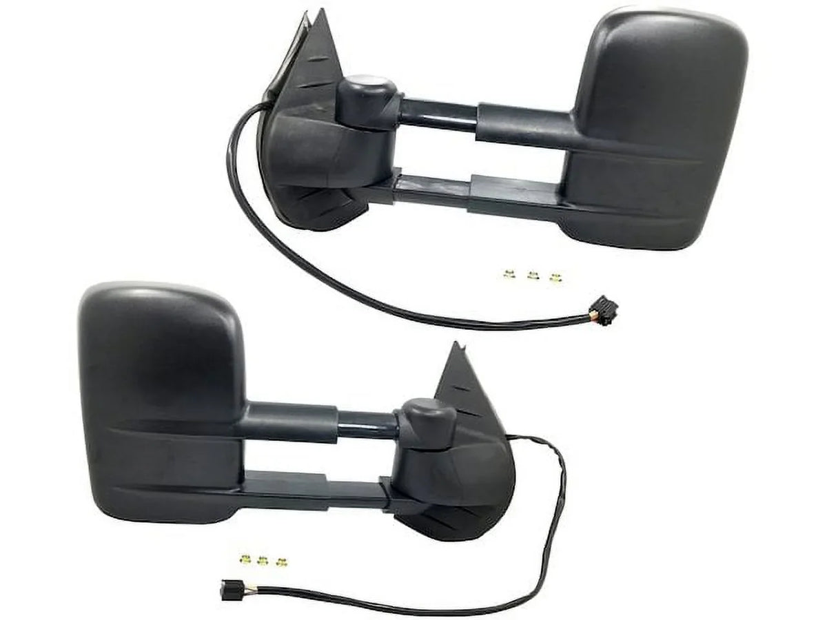 Mirror Set - Compatible with 2007 - 2014 Chevy Silverado 3500  2008 2009 2010 2011 2012 2013