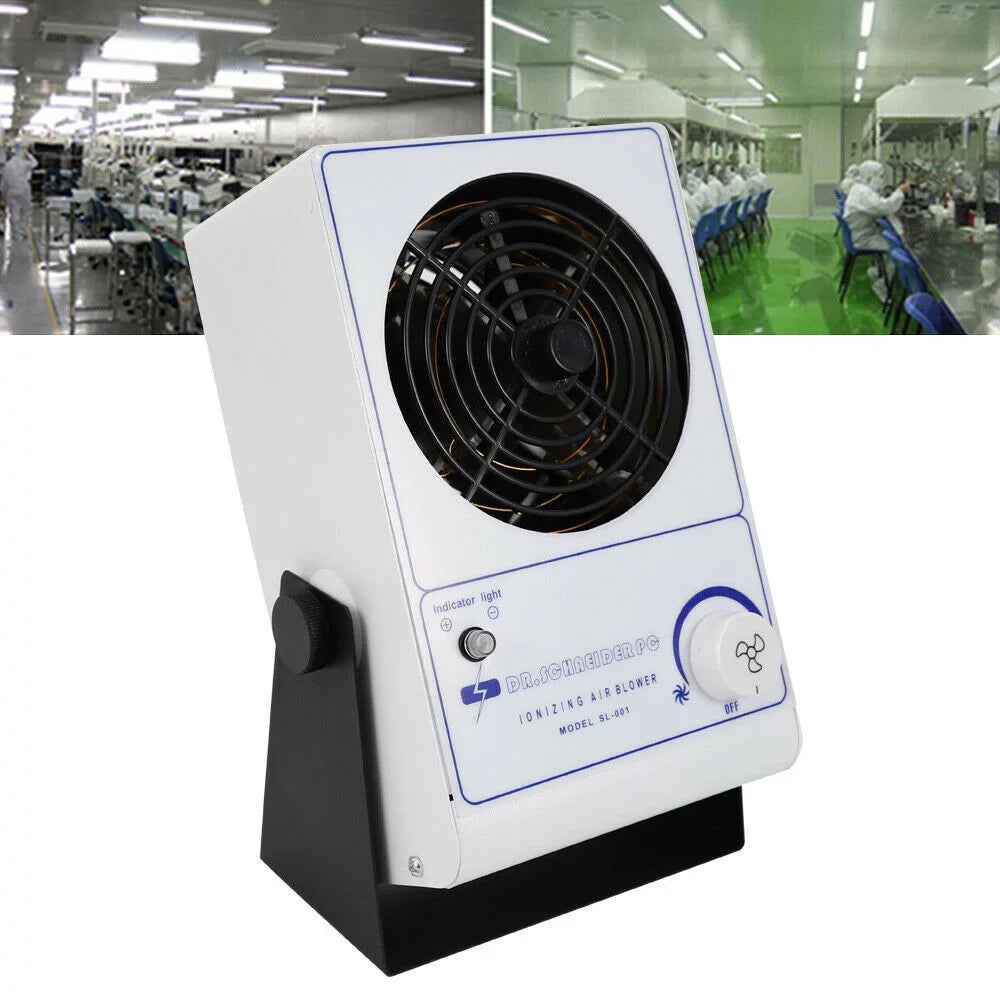110V Ionizing Air Blower Ion Fan Discharge Static Eliminator Anti-Static Ionizer
