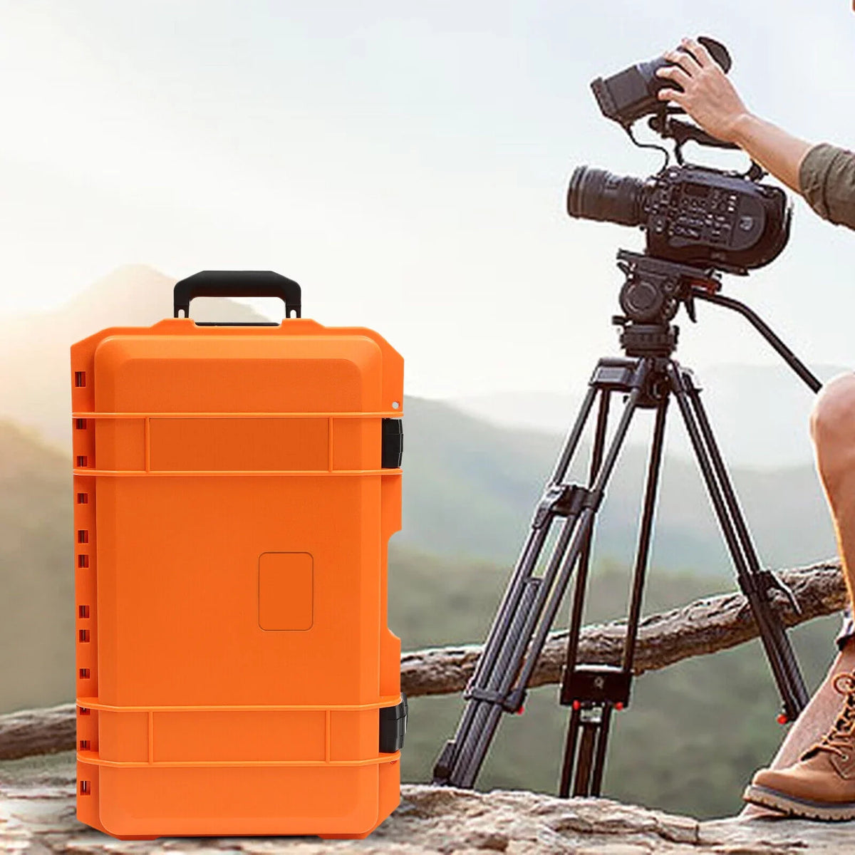 Camera Box Storage Protect Roller Carry Case Waterproof Camera Box Case 22"
