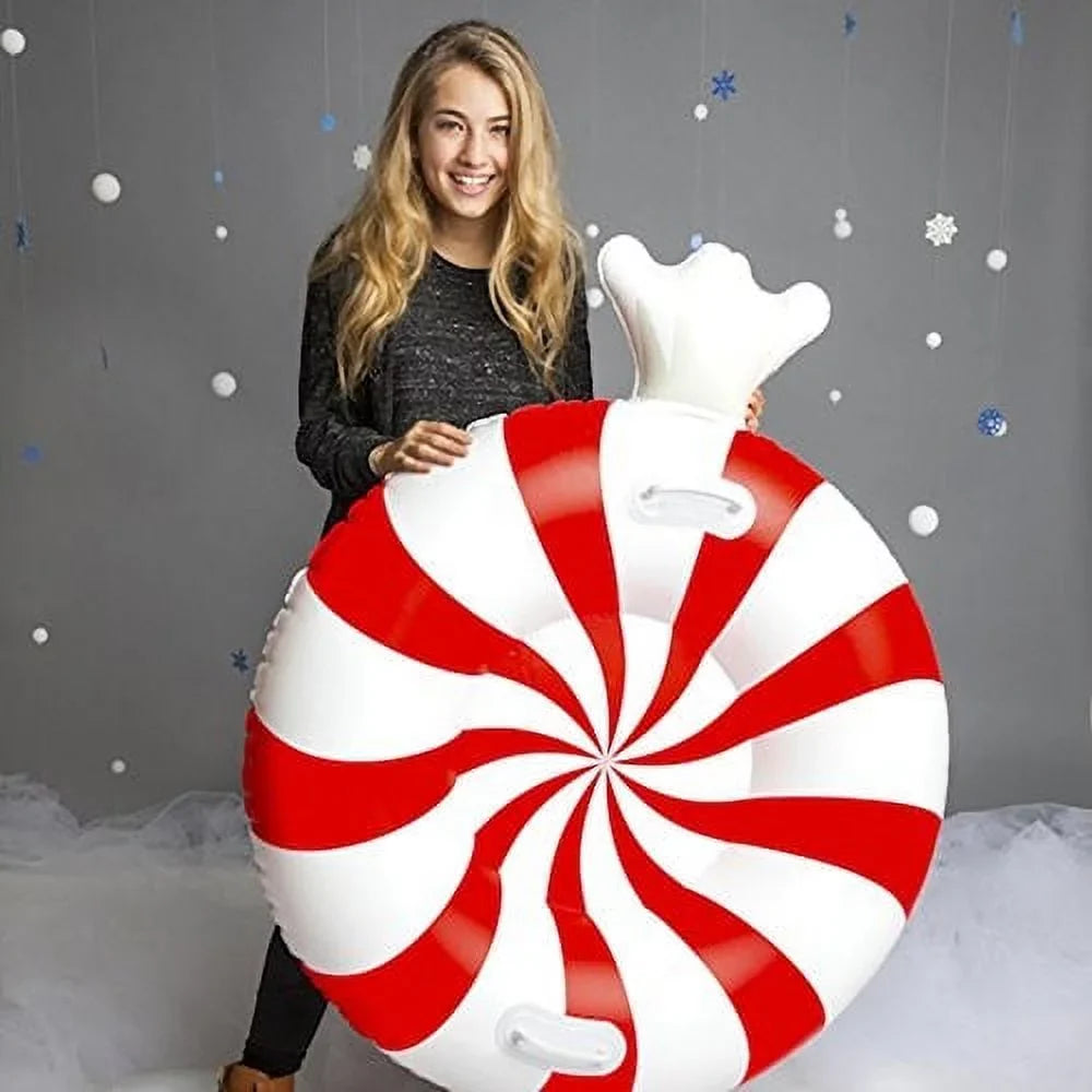 BigMouth Inc. Snow Tube - Inflatable Snow Tube with Easy Grip Handles, Made of Durable Vinyl with Welded Seams - Makes a Great Gift
