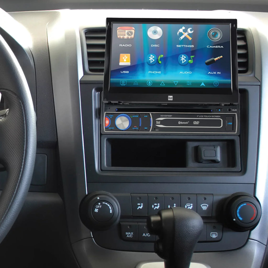 Dual Electronics XDVD179BT 7 inch Single  Car Stereo, Motorized Touch Screen, /, New