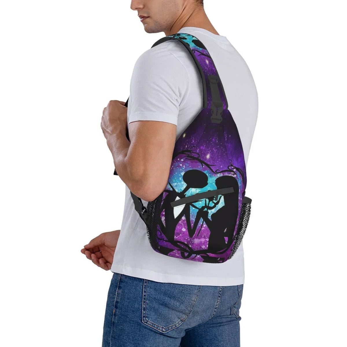 The Nightmare Before Christmas Chest Bags Crossbody Sling Backpack Unisex Travel Hiking Daypack Shoulder Bag Gifts For Women Men