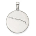 Sterling Silver Rhodium-plated &  Aries Zodiac Pendant QQC9730