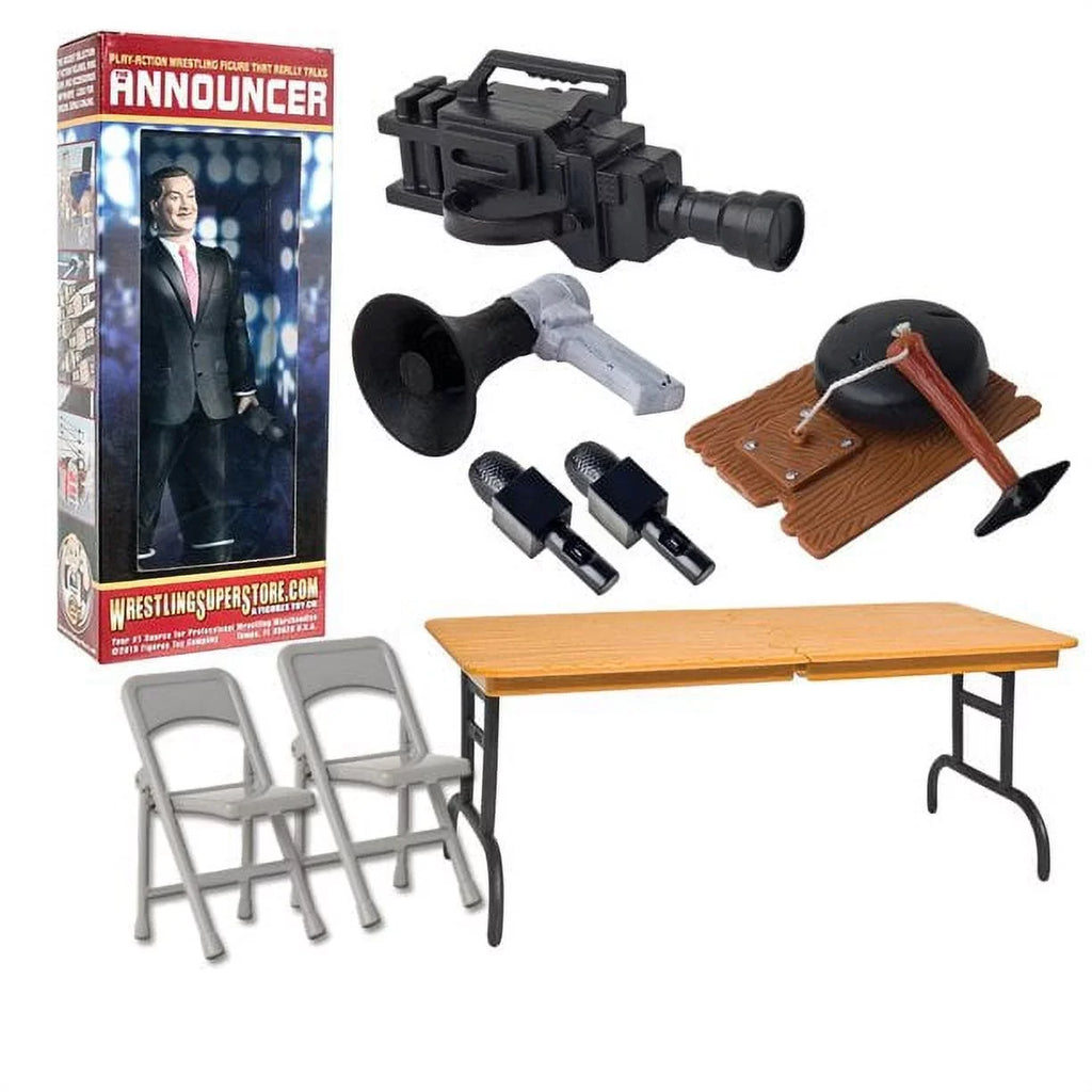 Wrestling Action Figure Gear Announcer Special Deal 5 For  Wrestling Figures