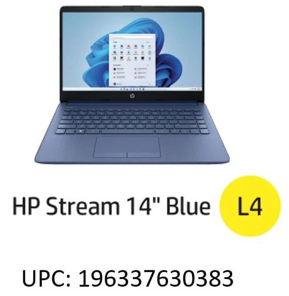 Restored  14-cf2111wm Stream 14"  Celeron N4120 1.1GHz Intel  Graphics 600 4GB  64GB  Win 11 Home Blue (Refurbished)