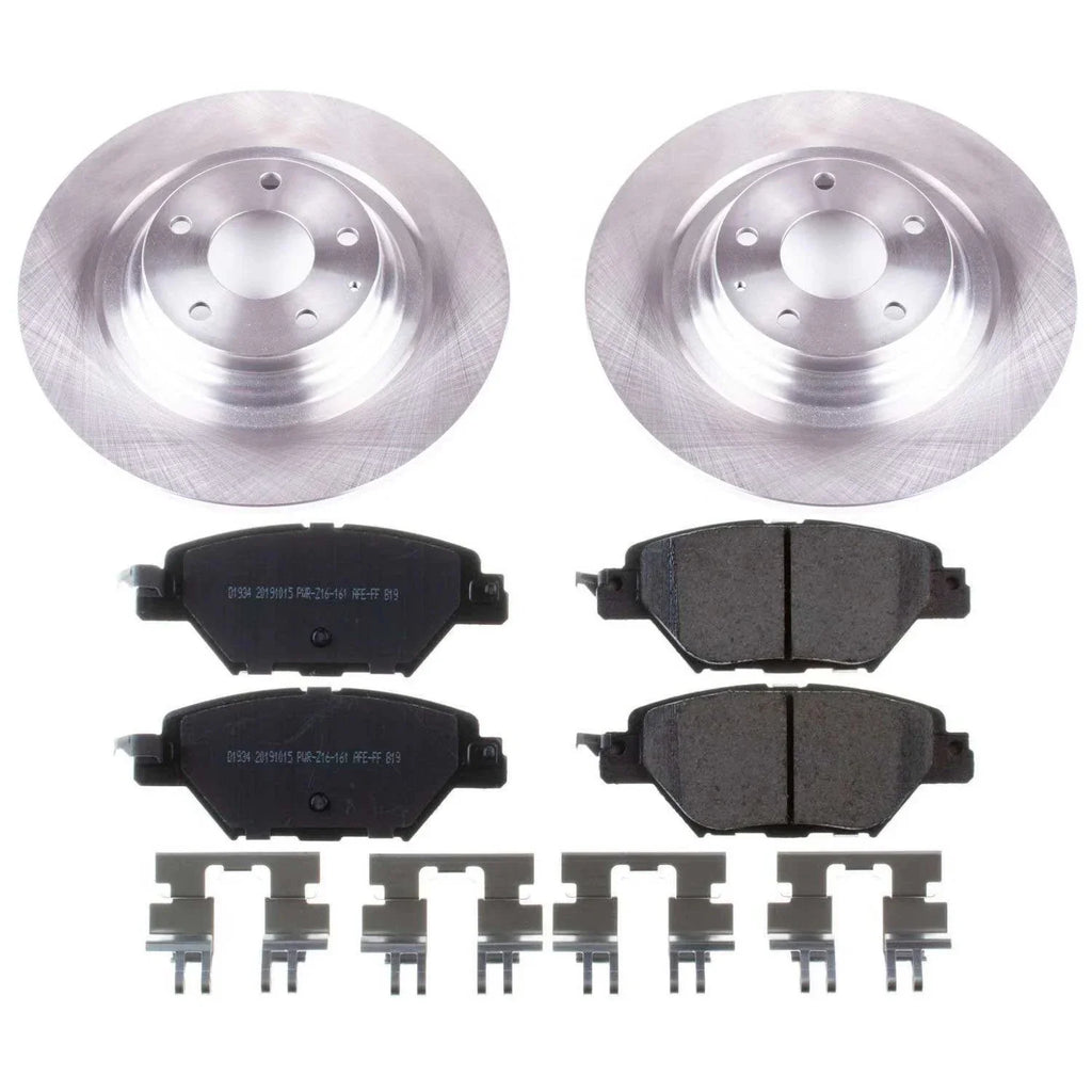 Power Stop Rear Stock Replacement Brake Pad and Rotor Kit KOE7742 Fits 2018 Mazda -9