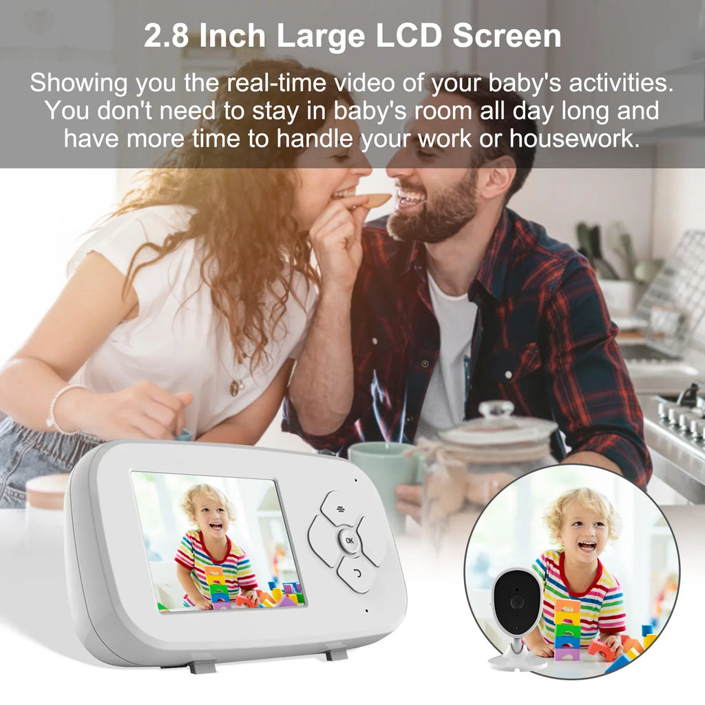 Arealer Wireless Monitor Video Monitor for Monitor with 2.8 Inch   Screen Room Detection  Functions Built-in Lullabies