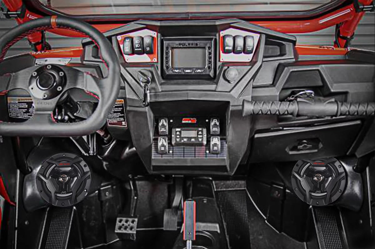 6.5" Speakers+Pods+2-Ch Amp for 2014-2017 Polaris  1000/900S/Turbo